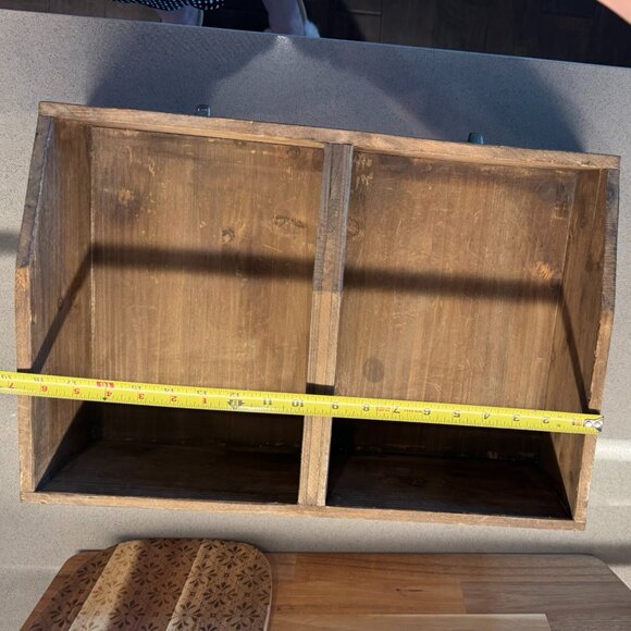 Rustic Wooden Caddy – Farmhouse Organization & Decorative Catch-All - Picture 10 of 15